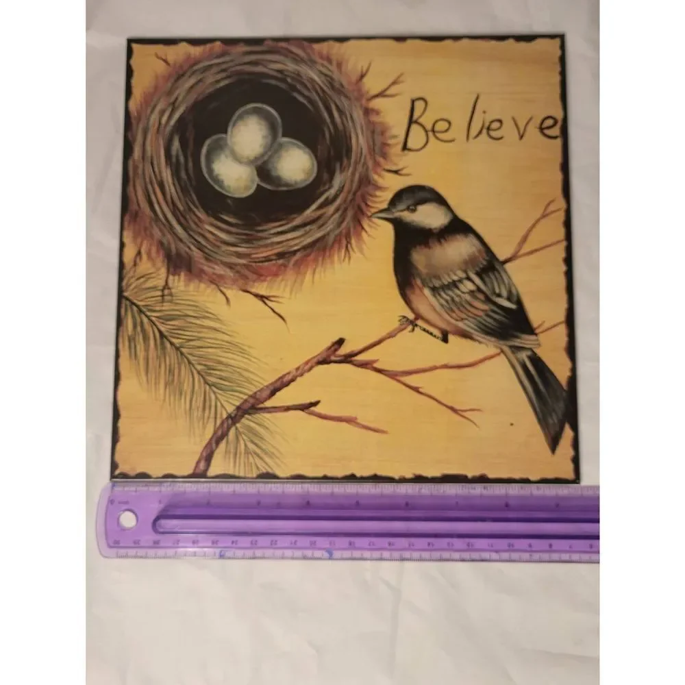 Vintage Metal Home Accents Michael's Wall Plaques Decor Signs‎ Set of 2 Believe
